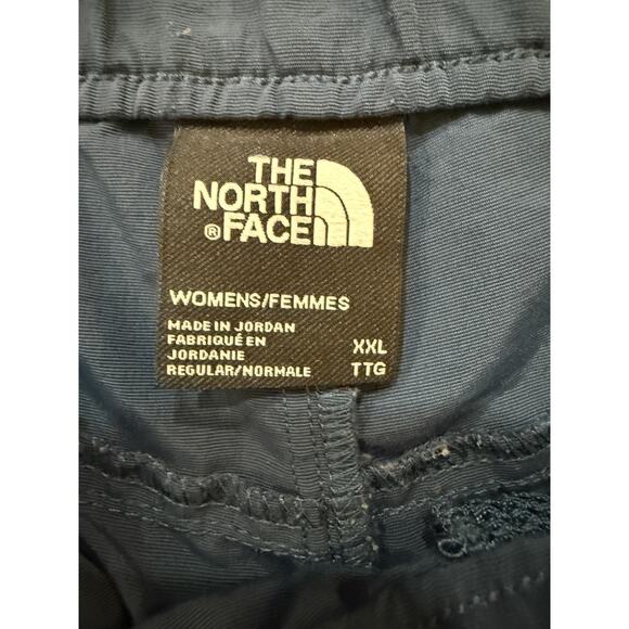 The North Face Shorts Womens 2XL Navy Blue Elastic Waist Pull-On Hiking Outdoors - Picture 3 of 6